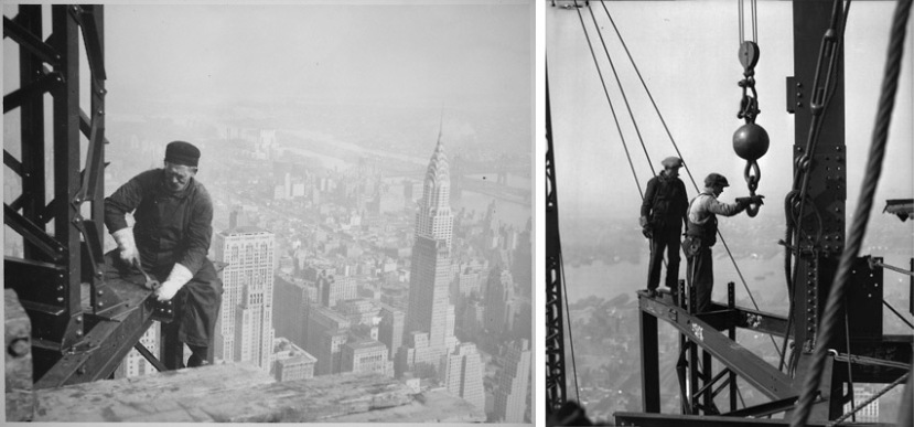 Poze din timpul executiei Empire State Building, New York